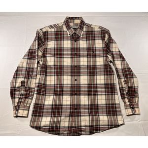 Orvis Men's Button Up Shirt Medium Long Sleeve Plaid Classic Collection Flannel